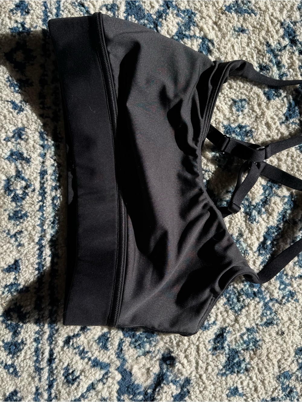 Savage X Fenty Black Sports Bra with Subtle Branding